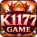 K1177 Game logo with a golden crown and sparkling gems