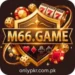 M66 Game logo with casino elements including poker chips, dice, slot machine, and card suits in gold and red colors.