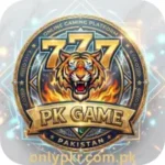 Logo of 777pk Game mobile app showing colorful and modern text “777pk Game” with gaming icons like coins and a spin wheel, representing fun and fast mini games.