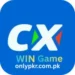 Logo of Cxwin Game – a blue background with the letters "CX" in white, featuring a green triangle inside the "C" and a red triangle inside the "X", with the text "WIN Game" in gradient blue and green below.