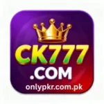 CK777 Game logo featuring a golden crown above bold green and yellow letters 'CK777' on a purple and red gradient background, with '.COM' in white below.