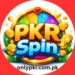 PKRSpin Game logo with a colorful spinning wheel, golden coins, and bold 3D text showing a fun and rewarding mobile gaming experience.