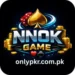NNOK Game logo with golden spade, red dice, and stacks of gold coins representing the NNOK mobile gaming platform.