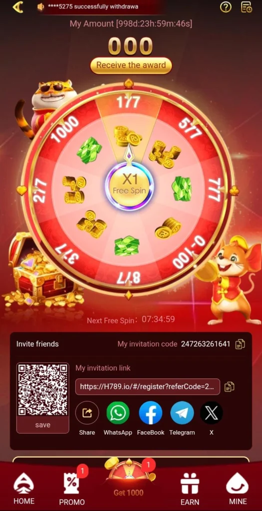 H789 Game Free lucky wheel